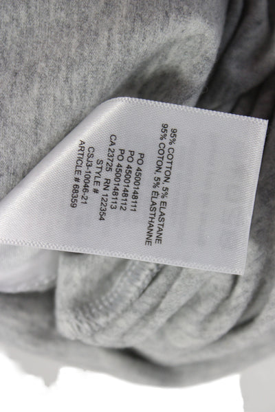 TNA Women Cropped Basic Gray Cotton Sleeveless Tank Round Neck Size S