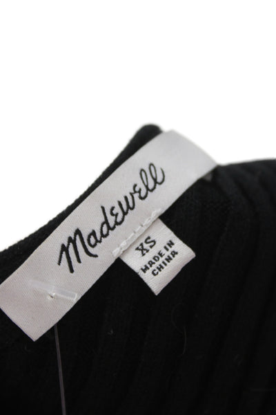 Madewell Womens Black Cropped V-Neck Tank Size XS