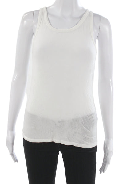 Theory Women Basic Sleeveless Tank White Size XS