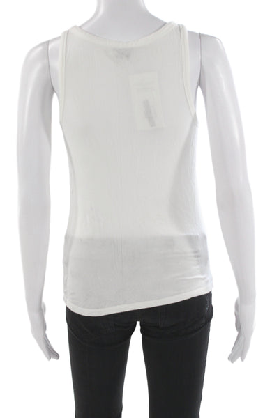 Theory Women Basic Sleeveless Tank White Size XS