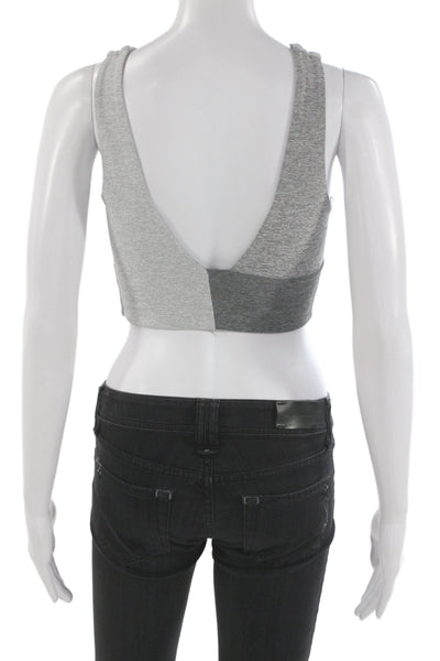 Outdoor Voices Womens Cropped Tank Sleeveless Gray Round Neck Size XS