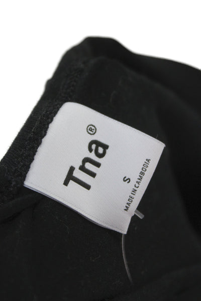 TNA Women Basic Cropped Black Tank Sleeveless Crewneck Cotton Size S