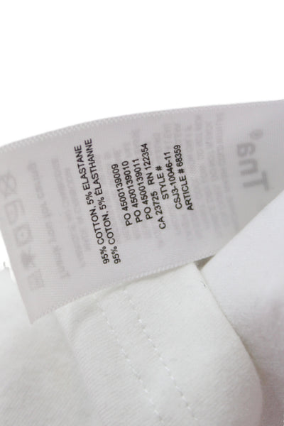 TNA Women Basic White Tank Cotton Spandex Round Neck Sleeveless Size S