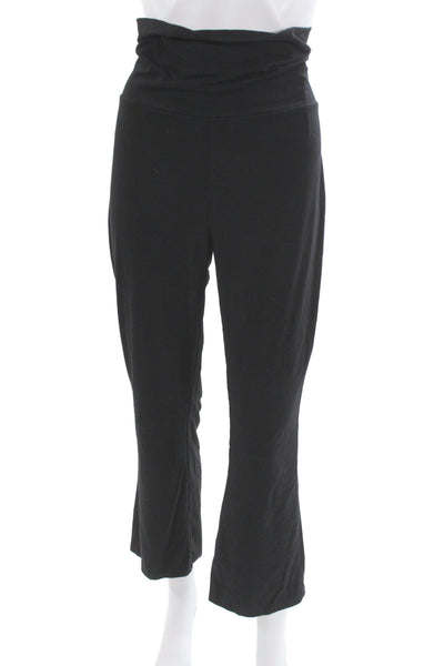 Hatch Womens Black Cropped Maternity Pants Bamboo Viscose Size M