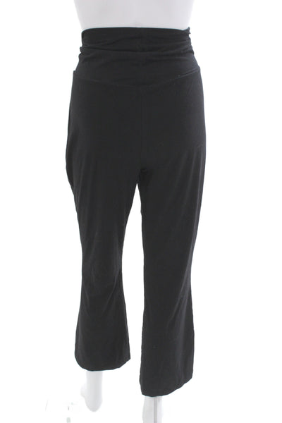 Hatch Womens Black Cropped Maternity Pants Bamboo Viscose Size M