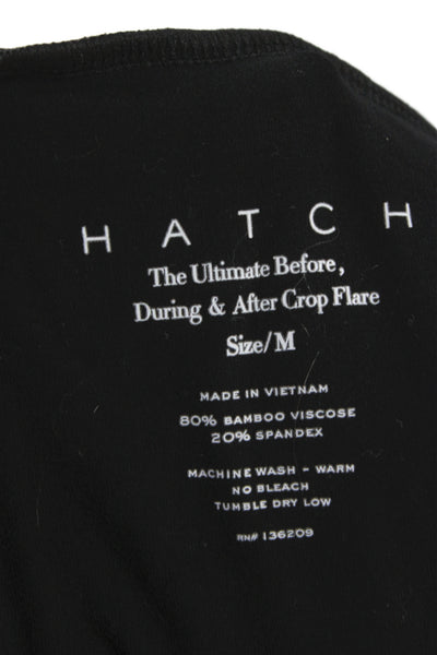 Hatch Womens Black Cropped Maternity Pants Bamboo Viscose Size M