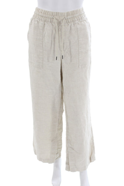 Athleta Womens Jogger Linen Drawstring Beige Size M