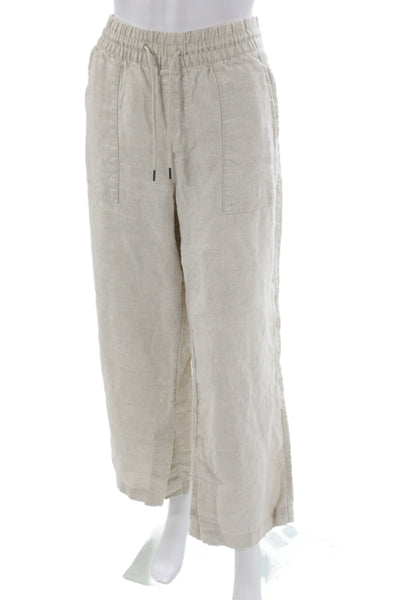 Athleta Womens Jogger Linen Drawstring Beige Size M