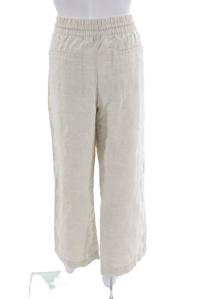 Athleta Womens Jogger Linen Drawstring Beige Size M