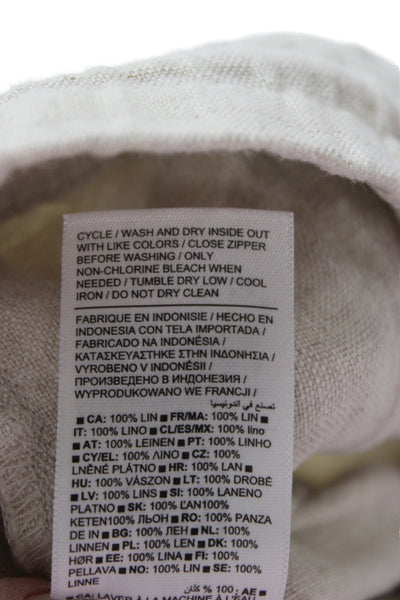 Athleta Womens Jogger Linen Drawstring Beige Size M