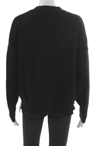 Zara Unisex Black Pullover Crew Neck Long Sleeve Size S