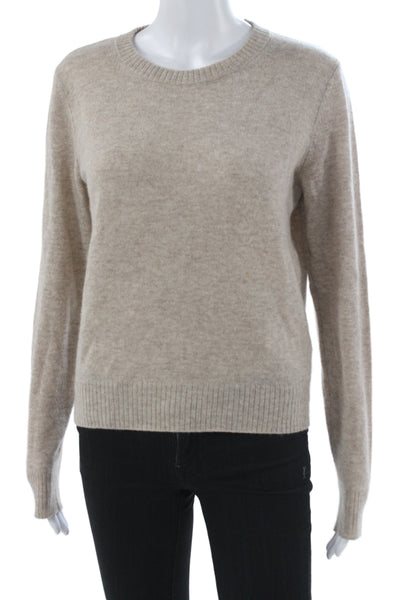 Reformation Unisex Pullover Sweater Beige Crew Neck Long Sleeve Size S