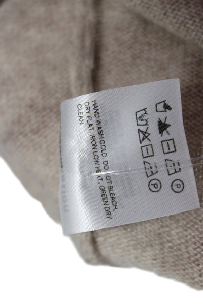 Reformation Unisex Pullover Sweater Beige Crew Neck Long Sleeve Size S