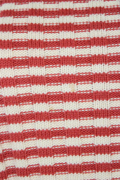 The Great Unisex Pullover Striped Crew Neck Beige Long Sleeve Sweater Size 2