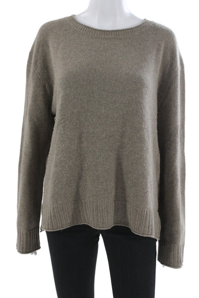 Jenni Kayne Unisex Brown Crew Neck Pullover Sweater Size L