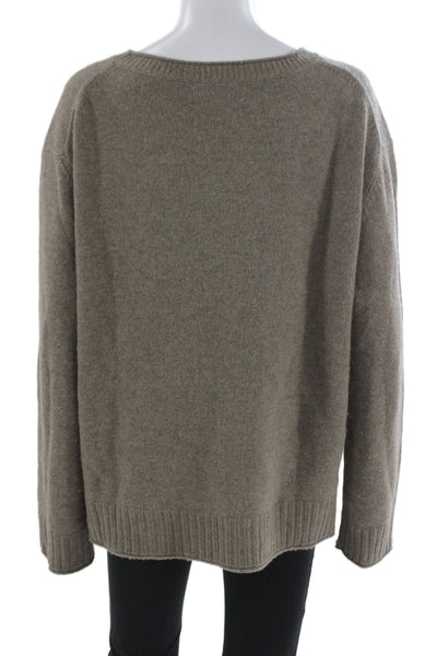 Jenni Kayne Unisex Brown Crew Neck Pullover Sweater Size L