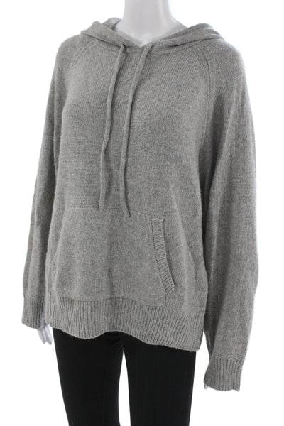 Sanctuary Women Pullover Hoodie Gray Drawstring Long Sleeve Size M