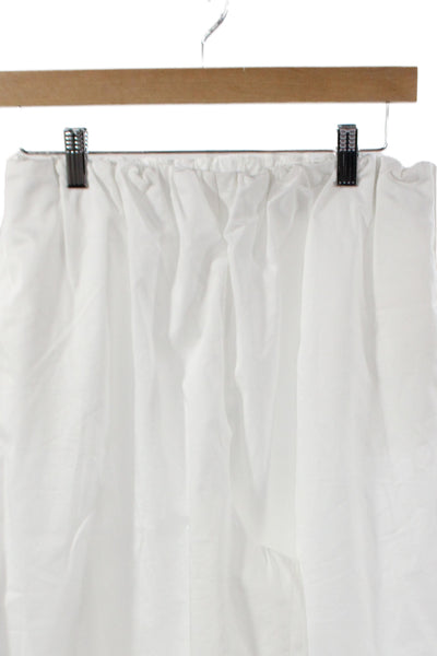 Zara Womens A-Line Skirt White Cotton Solid Size M