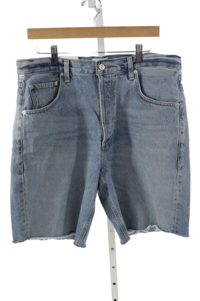 Citizens of Humanity Mens Light Blue Regenerative Cotton Shorts Size 32