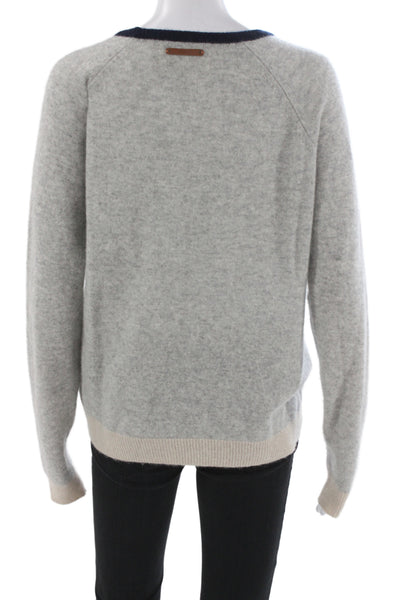 Birds of Paradis by Trovata Unisex Gray Cashmere Pullover Size L
