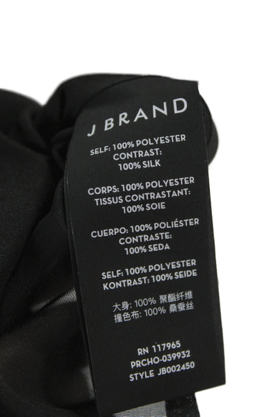 J Brand Womens V-Neck Sleeveless Camisole Black Polyester Size M