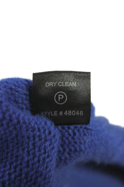 360 Cashmere Unisex Pullover Sweater Blue Crew Neck 100% Cashmere Size L