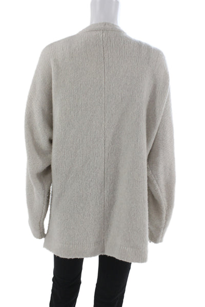 Xirena Unisex Beige V Neck Button Wool Cashmere Cardigan Long Sleeve Size XS