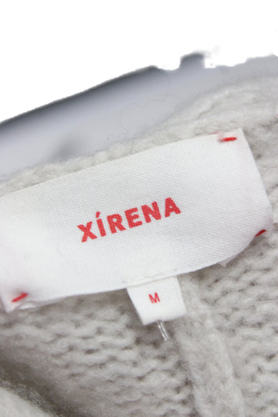Xirena Unisex Beige V Neck Button Wool Cashmere Cardigan Long Sleeve Size XS
