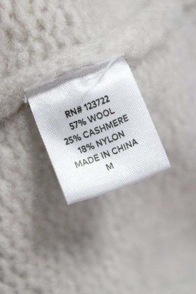 Xirena Unisex Beige V Neck Button Wool Cashmere Cardigan Long Sleeve Size XS