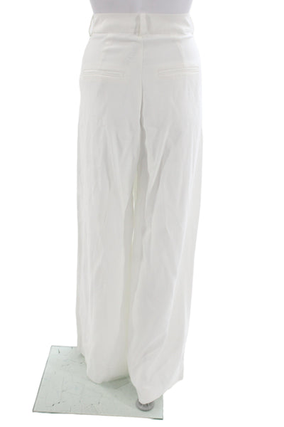 Nonchalant Label Unisex Dress Pants White Rayon Blend Size M
