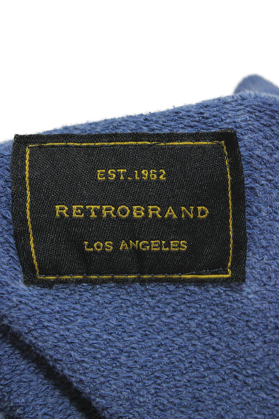 Retro Brand Womens Pullover Sweatshirt Blue College Graphic Size XS