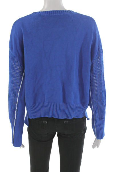 Mira Mikati Unisex Pullover Sweater Blue 100% Cotton Long Sleeve Size 4