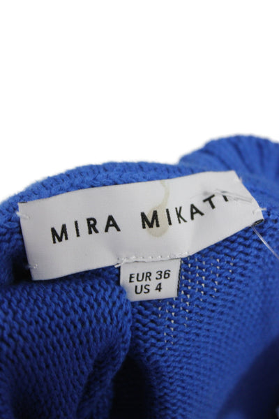 Mira Mikati Unisex Pullover Sweater Blue 100% Cotton Long Sleeve Size 4