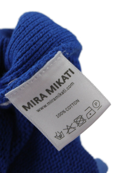 Mira Mikati Unisex Pullover Sweater Blue 100% Cotton Long Sleeve Size 4