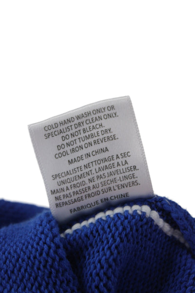 Mira Mikati Unisex Pullover Sweater Blue 100% Cotton Long Sleeve Size 4