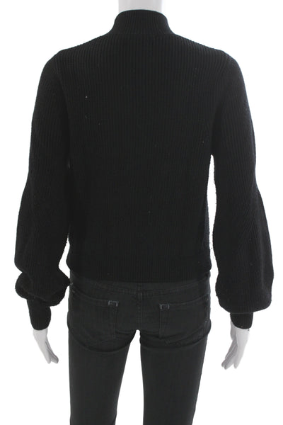 Zara Unisex Black Mock Neck Pullover Long Sleeve Size S