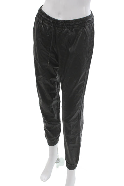 Zara Unisex Black Cotton Windbreaker Jogger Pants Drawstring Size XS