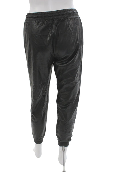 Zara Unisex Black Cotton Windbreaker Jogger Pants Drawstring Size XS