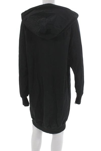 Electric & Rose Women Full-zip Hoodie Black Longsleeve Drawstring Cotton Size S