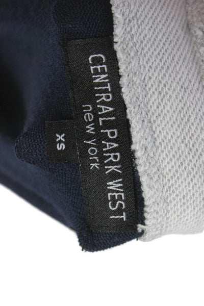 Central Park West Womens Full-Zip Hoodie Gray Drawstring Long Sleeve Size XS