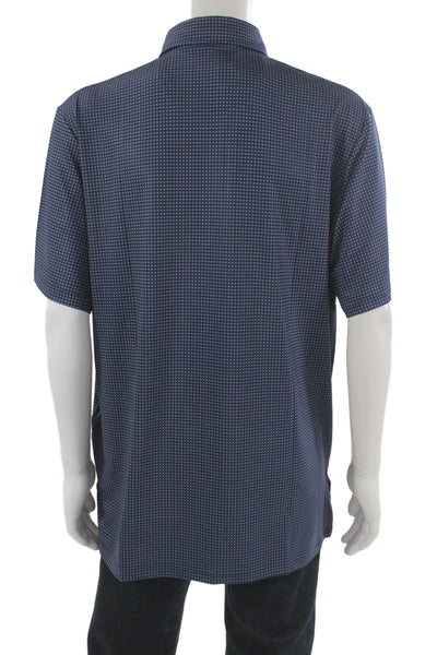 RLX Ralph Lauren Mens Short Sleeves The Cliffs Shirt Navy Blue Size Large