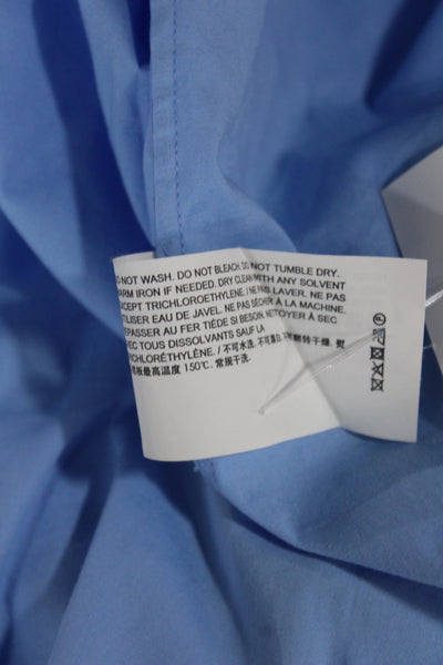 Theory Womens Tank Dress Light Blue Square Neck Sleeveless Maxi Size 0P