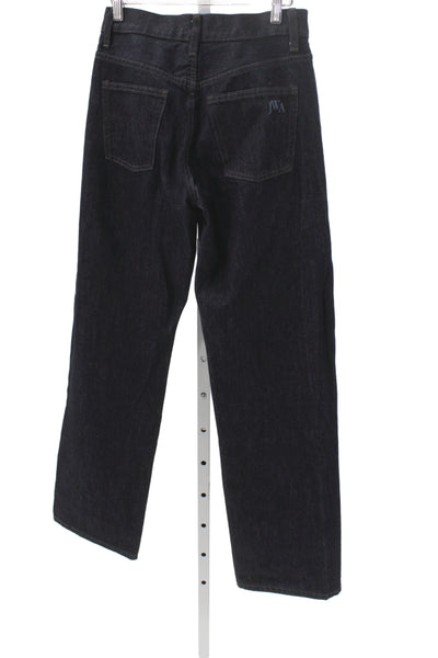 JW Anderson Mens High Rise Straight Jeans Dark Blue Denim 29 Inseam Size 10