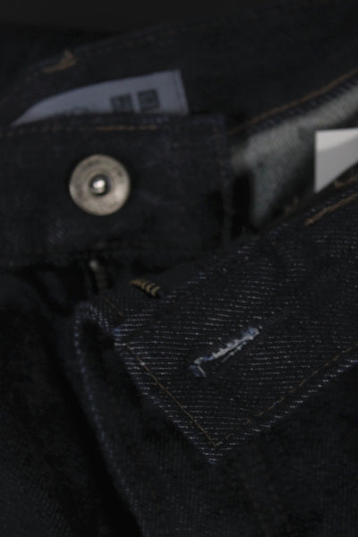 JW Anderson Mens High Rise Straight Jeans Dark Blue Denim 29 Inseam Size 10