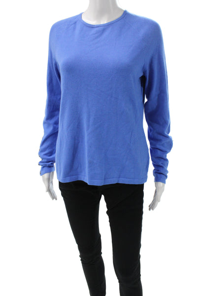 J. Mclaughlin Unisex Pullover Long Sleeve Crew Neck Blue Size M