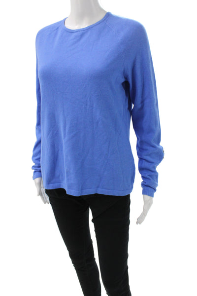 J. Mclaughlin Unisex Pullover Long Sleeve Crew Neck Blue Size M