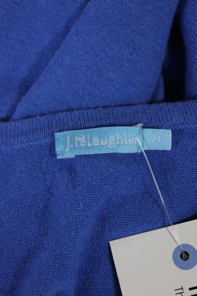 J. Mclaughlin Unisex Pullover Long Sleeve Crew Neck Blue Size M