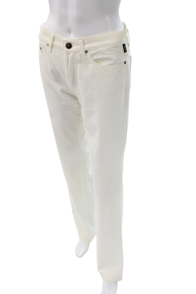 Versace Mens Dress Pants White Polyester Elastane Size 28