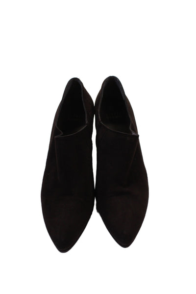Stuart Weitzman Womens Suede closed toe  Ankle Boot Brown Size 8