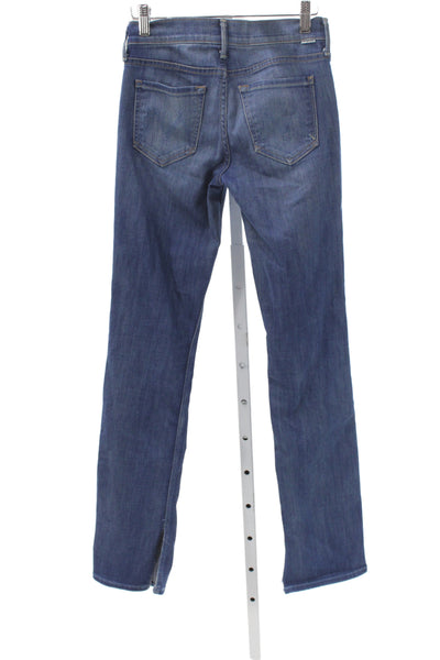 Mother Unisex Straight Blue Jeans Mid Rise 30 Inseam Size 25